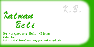 kalman beli business card
