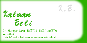 kalman beli business card